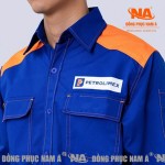 Bộ quần áo nhân viên xăng dầu may sẵn