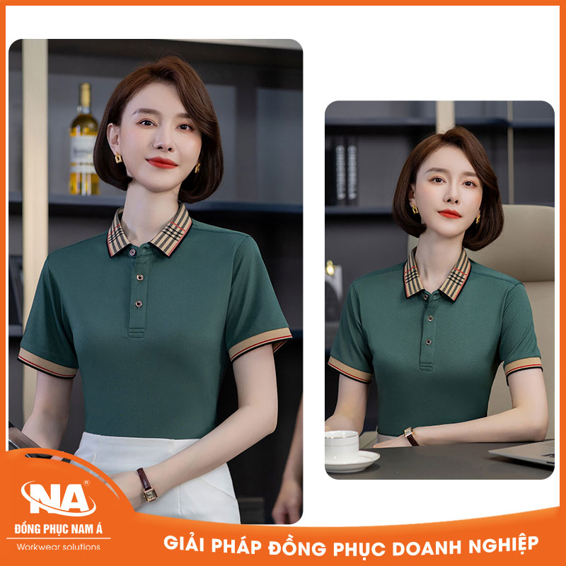 Áo thun đồng phục polo cổ sọc NAMA018
