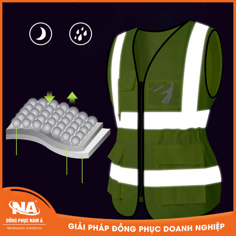 Áo gile bảo hộ phản quang kèm túi NAMA670