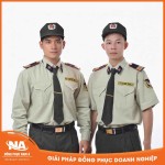 Đồng phục bảo vệ màu xanh vỏ đậu may sẵn