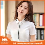 Áo sơ mi nữ công sở ngắn tay màu trắng NAMA203