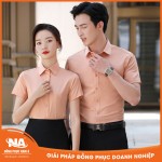 Đồng phục áo sơ mi công sở màu cam nhạt NAMA208