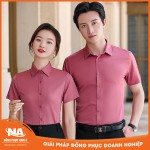Đồng phục áo sơ mi công sở màu hường NAMA210