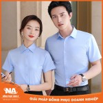 Đồng phục áo sơ mi công sở màu xanh nhạt NAMA209