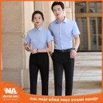 Đồng phục áo sơ mi công sở màu xanh nhạt NAMA209