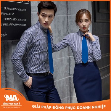 Đồng phục áo sơ mi công sở sọc dài tay NAMA205