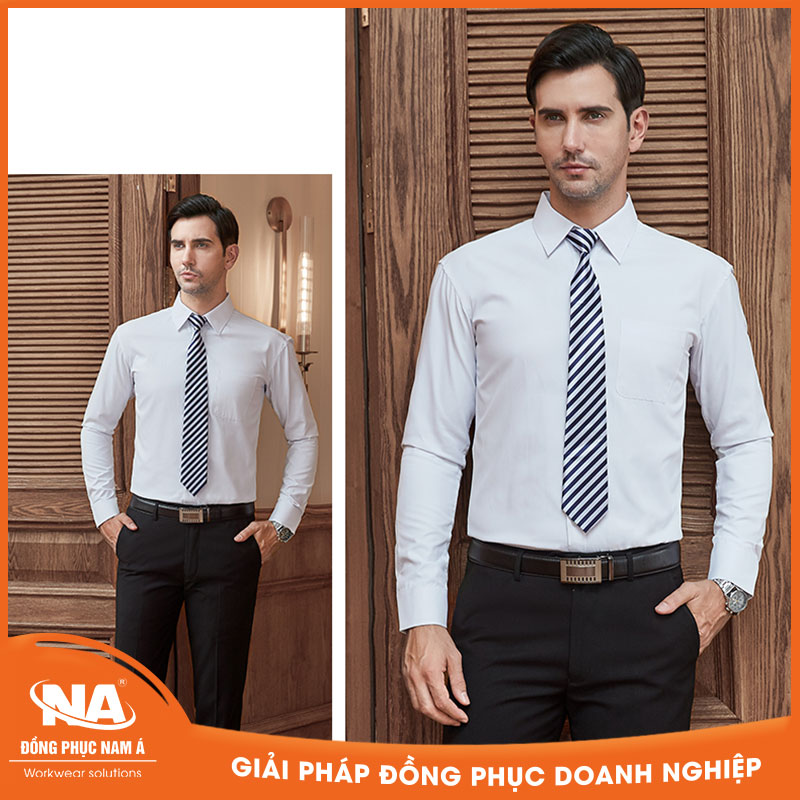 Đồng phục áo sơ mi trắng công dài tay NAMA206