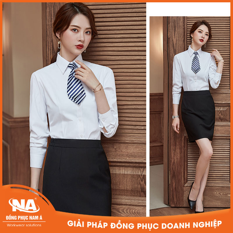 Đồng phục áo sơ mi trắng công dài tay NAMA206