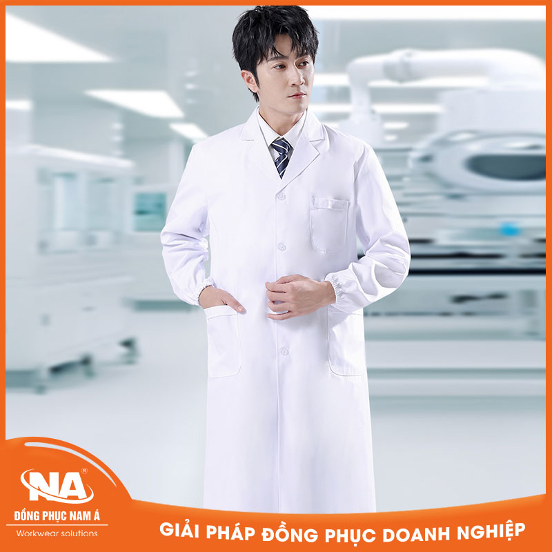Đồng phục áo blouse bác sĩ tay chun NAMA306